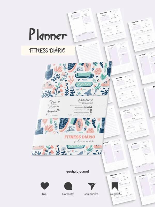 Achala Planner Fitness Diário - Insert