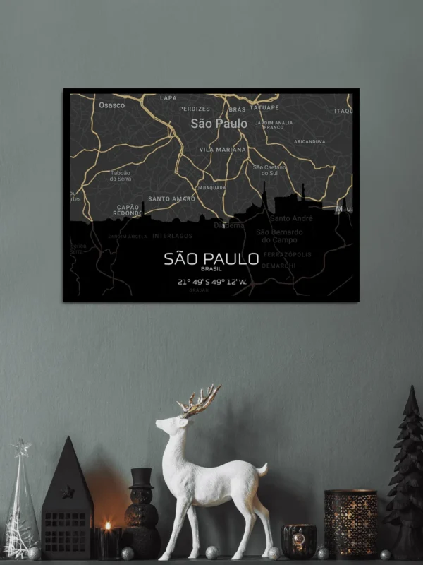 Quadro Horizontes de São Paulo - Personalizado A3 Horizontal