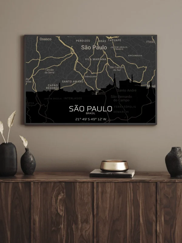 Quadro Horizontes de São Paulo - Personalizado A3 Horizontal