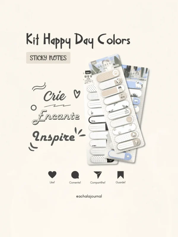 Kit Notas Adesivas Happy Day Colors
