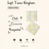 SoftTones Gingham Bloco Adesivo