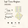 SoftTones Gingham Bloco Adesivo