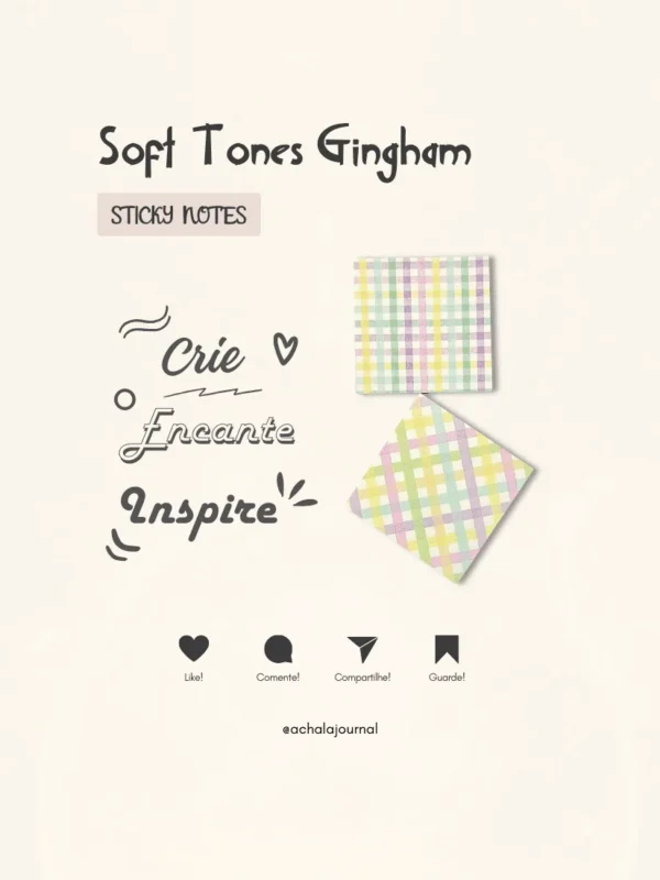 SoftTones Gingham Bloco Adesivo