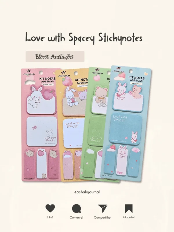 Love with Spacey Stickynotes - Blocos de Anotações