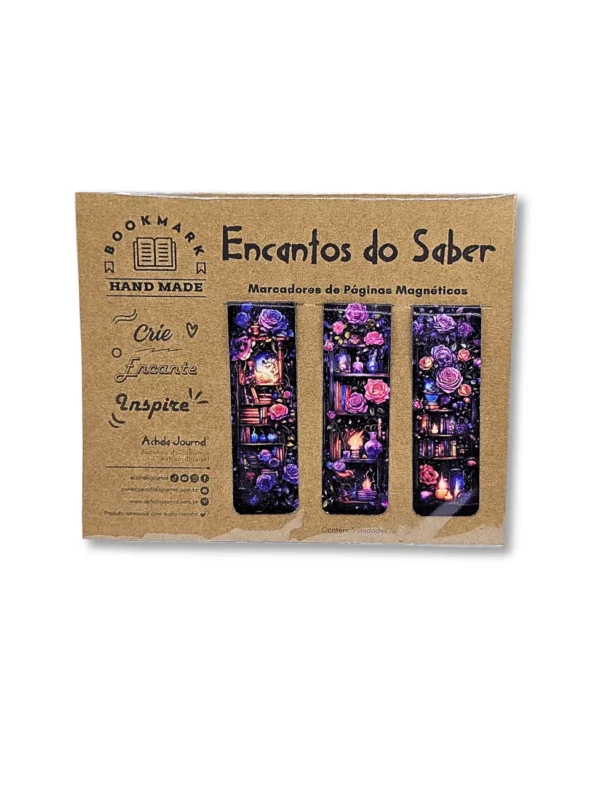 Achala 3 Marcadores de Páginas Magnéticos Encantos do Saber