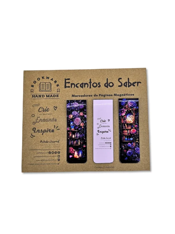 Achala 3 Marcadores de Páginas Magnéticos Encantos do Saber