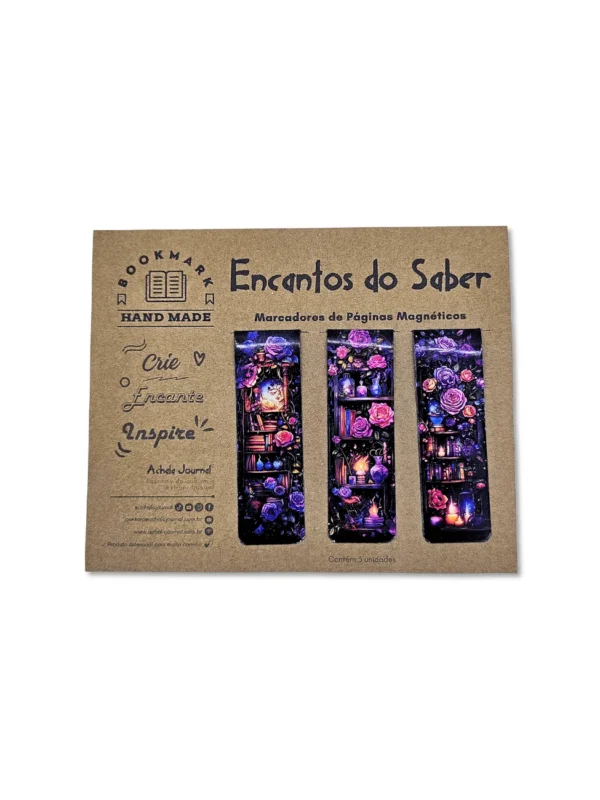 Achala 3 Marcadores de Páginas Magnéticos Encantos do Saber
