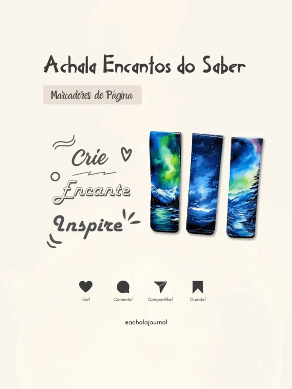 Achala 3 Marcadores de Páginas Magnéticos Sonhos Polares