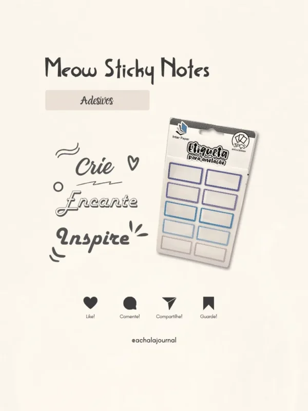 Meow Sticky Notes Inter Paper - Adesivos