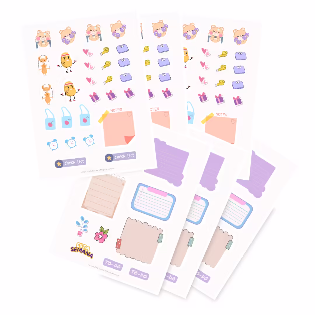Adesivos Stickers ZenFit - Tema Fitness Achala