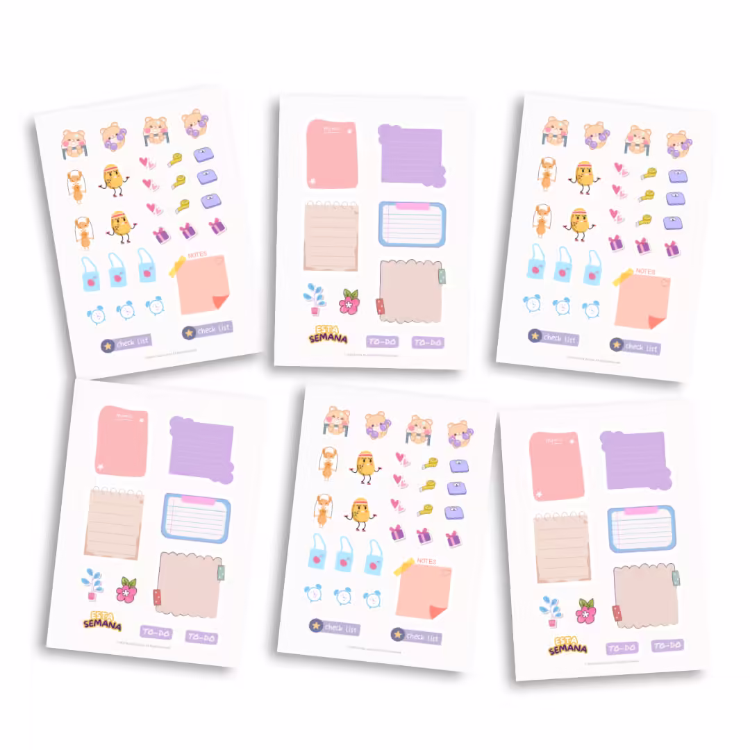 Adesivos Stickers ZenFit - Tema Fitness Achala