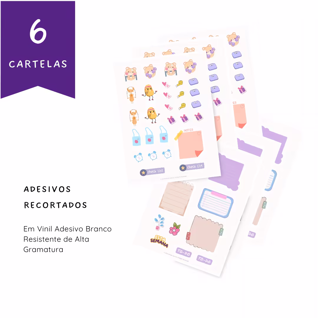 Adesivos Stickers ZenFit - Tema Fitness Achala