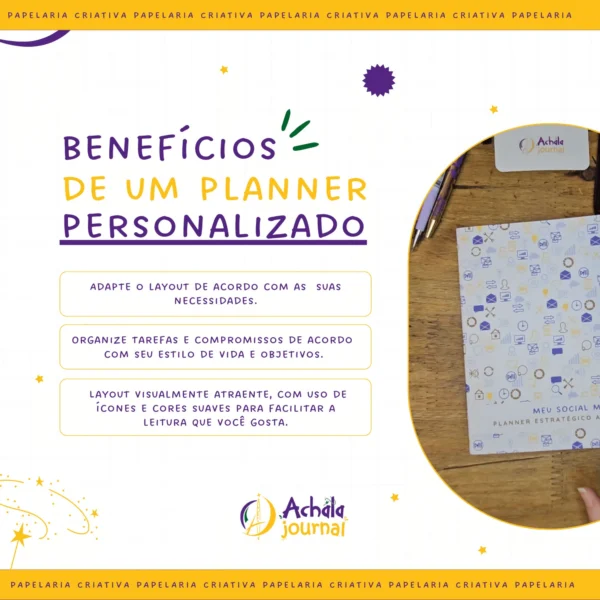 Agenda Planner Diário 2025 Chevron Vibes | Anual Datado - Papelaria Achala