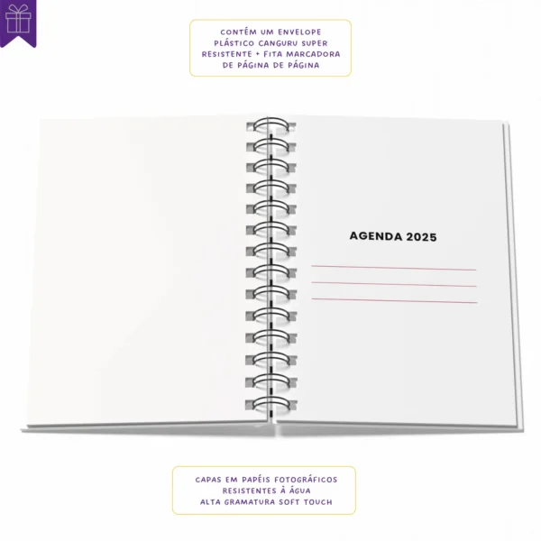 Agenda Planner Diário 2025 Chevron Vibes | Anual Datado - Papelaria Achala