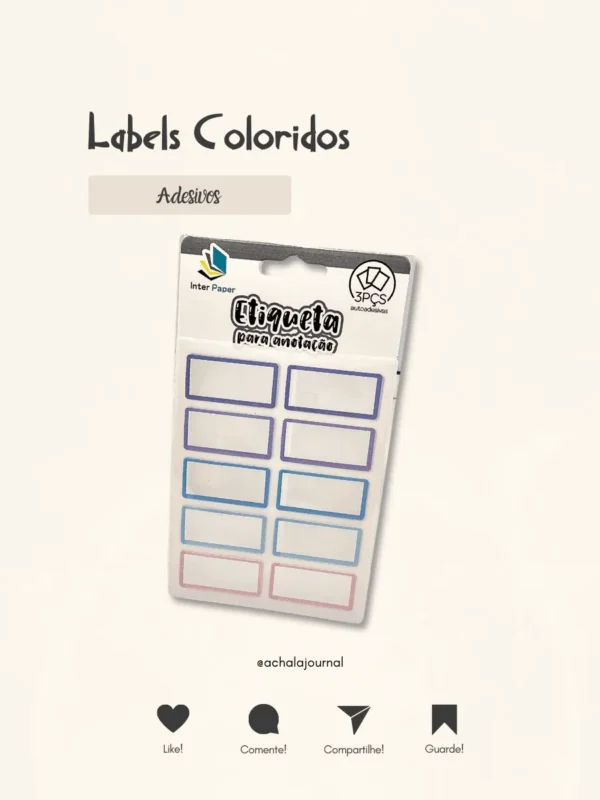Labels Coloridos Inter Paper - Anotações Adesivas