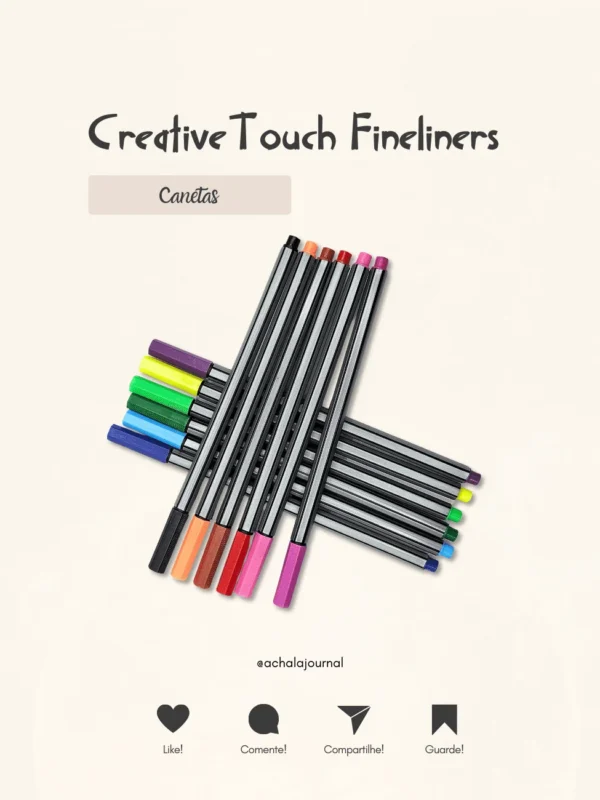 CreativeTouch Fineliners - Kit de canetas com 12 cores