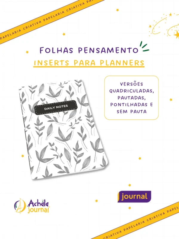 Planner Achala Folhas Pensamento ClassicLines - Insert Journal Pautado