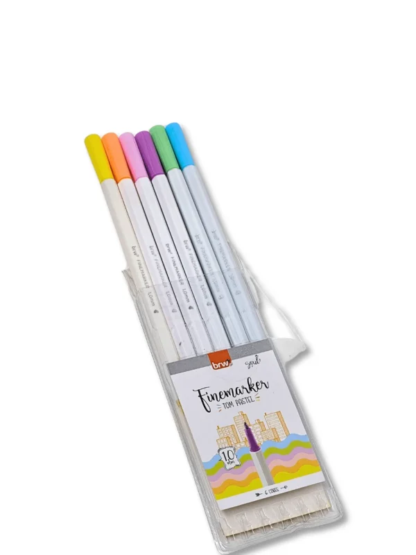 Caneta Hidrográfica BRW - FINEMARKER PASTEL