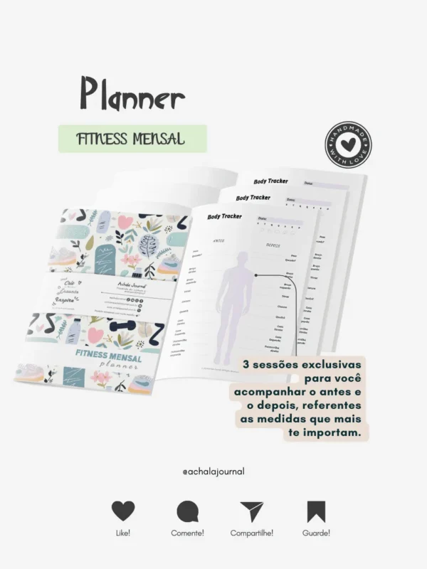 Kit Achala Planner Fitness - 3 Inserts por 2