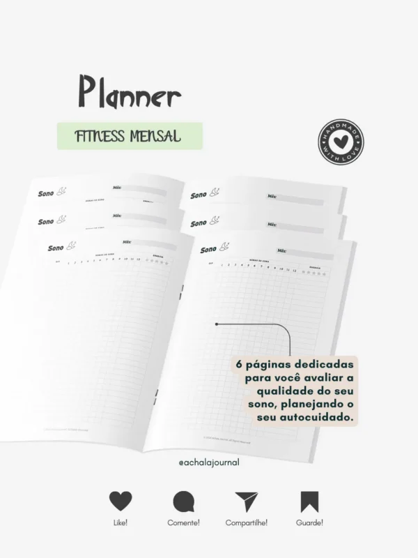 Kit Achala Planner Fitness - 3 Inserts por 2
