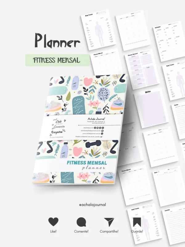 Kit Achala Planner Fitness - 3 Inserts por 2