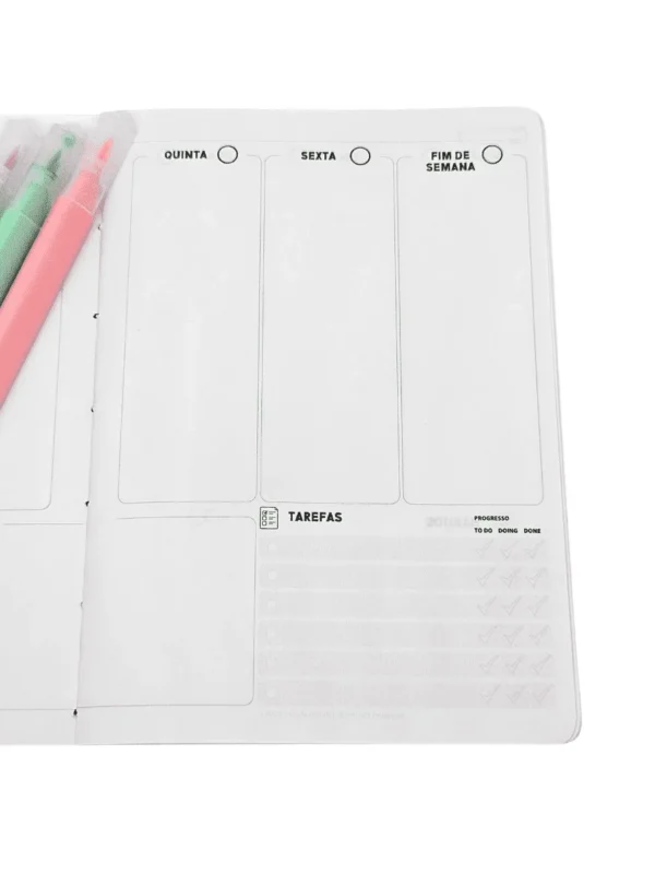 Planner Achala Journey Xadrez - Insert Semanal Premium Não Datado