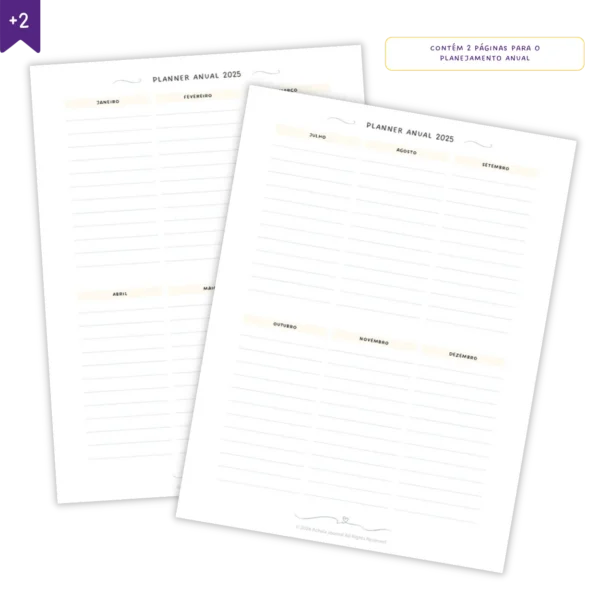 Refil Planner Semanal Datado 2025 Journey Permanente 8 furos 90g - Ofertas Papelaria Achala