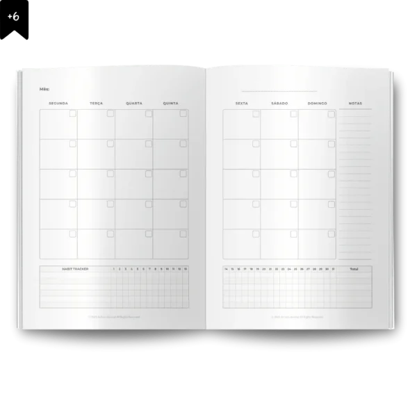 Lumine Planner Semanal Compacta Agenda Permanente Não Datado Tipo Midori Verde