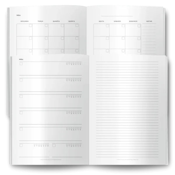 Lumine Planner Semanal Compacta Agenda Permanente Não Datado Tipo Midori Verde