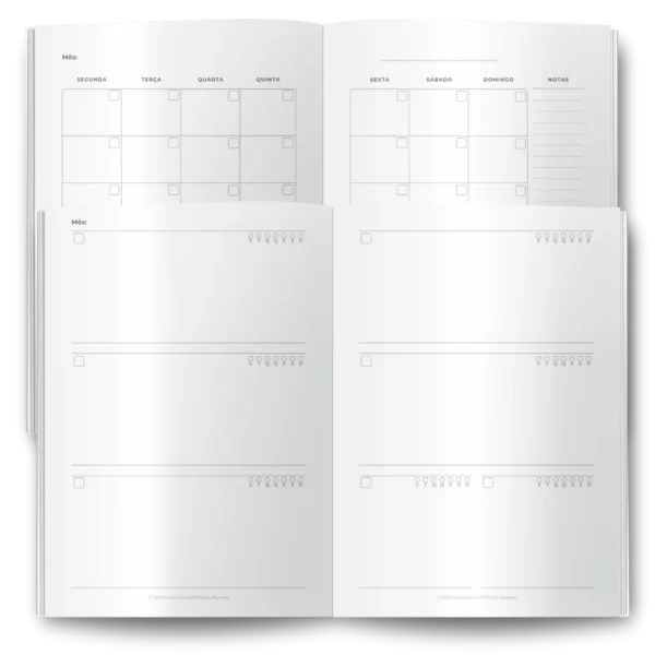 Lumine Planner Semanal Agenda Permanente Não Datado Tipo Midori Verde