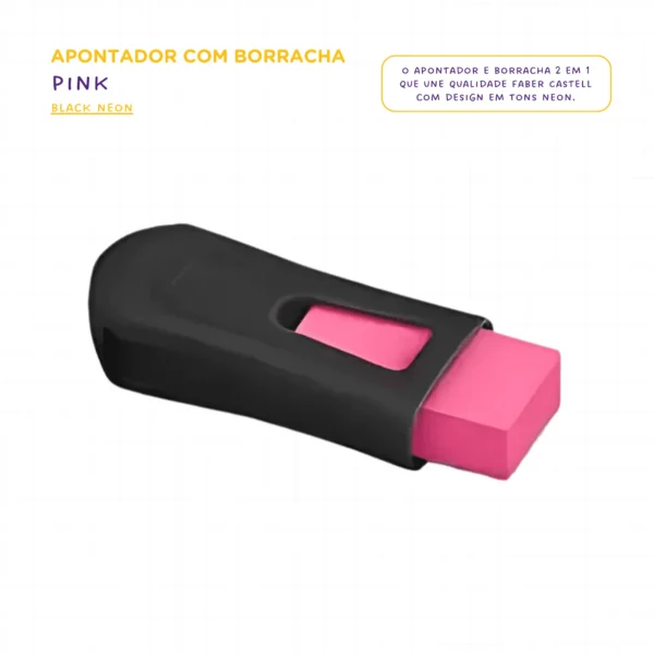 Apontador Com Borracha Black Neon - Faber Castell