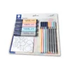 Combo Sketchbook Copta Encanto Noturno 90g + Kit Staedtler