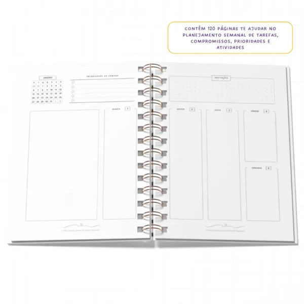 Planner 2025 Anual Datado Journey Noite Celestial - Paper 90g
