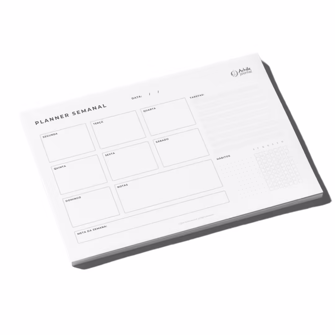 Planner Semanal de Mesa Essencial Achala Permanente