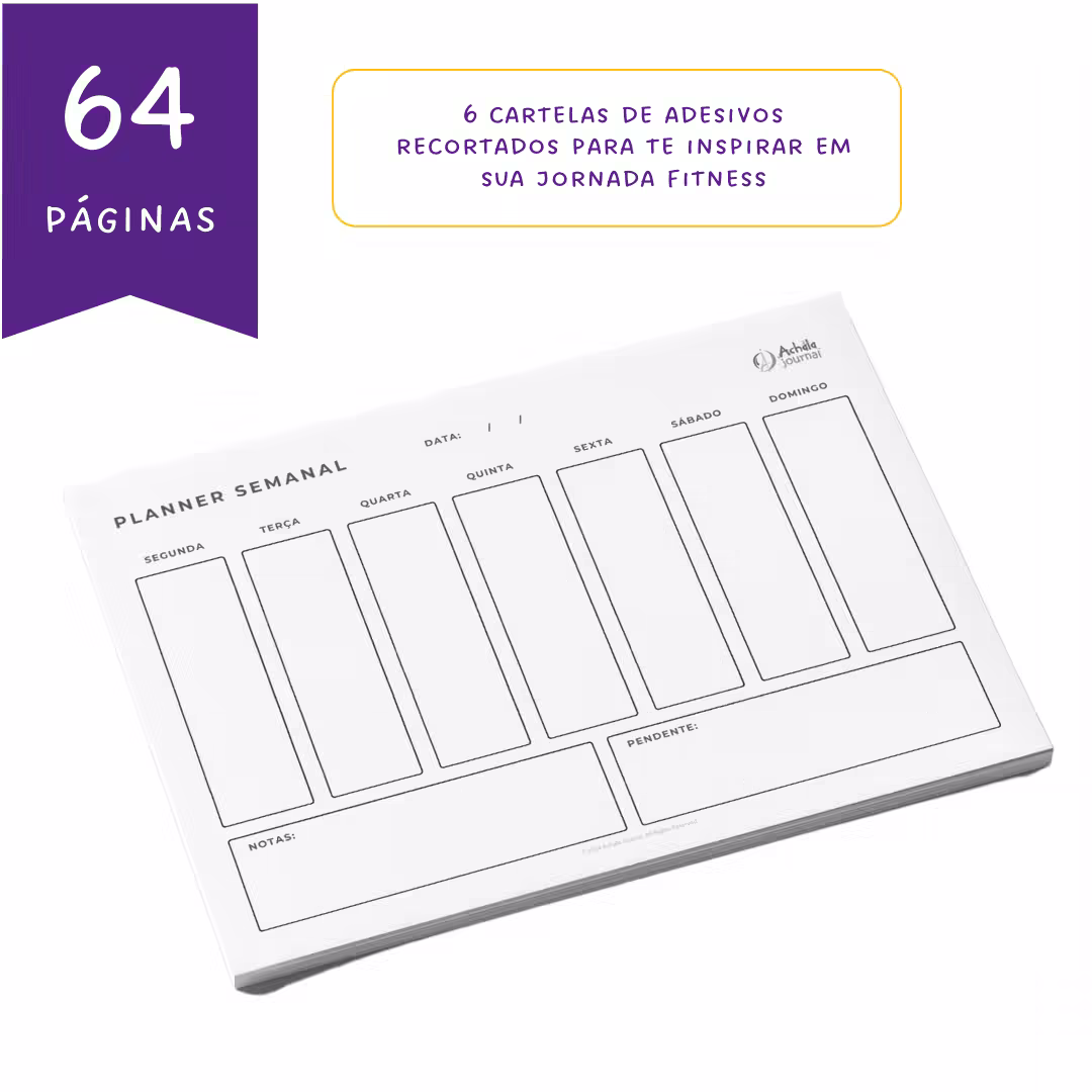 Planner Semanal de Mesa Minimalista Achala Permanente