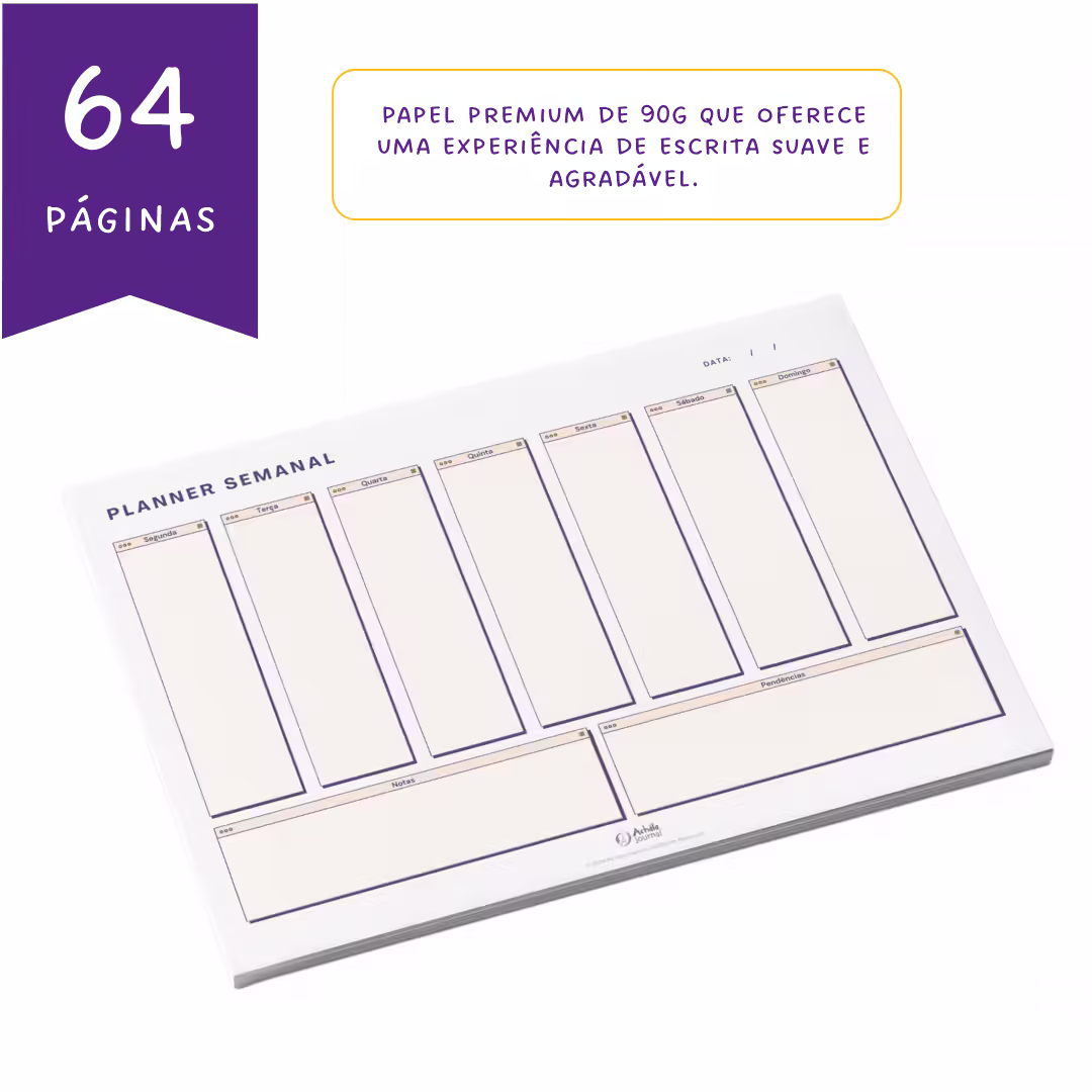 Planner Semanal de Mesa Pixel Achala Permanente