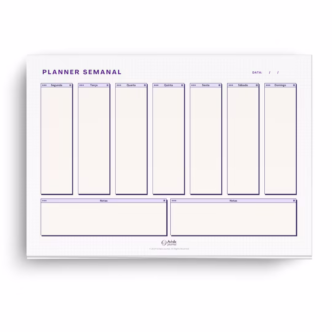 Planner Semanal de Mesa Pixel Achala Permanente