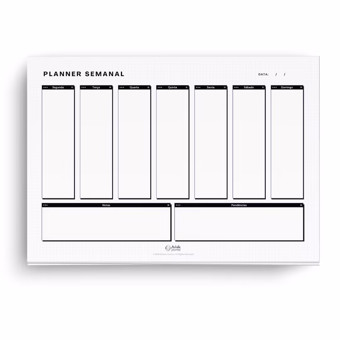 Planner Semanal de Mesa Pixel Achala Permanente