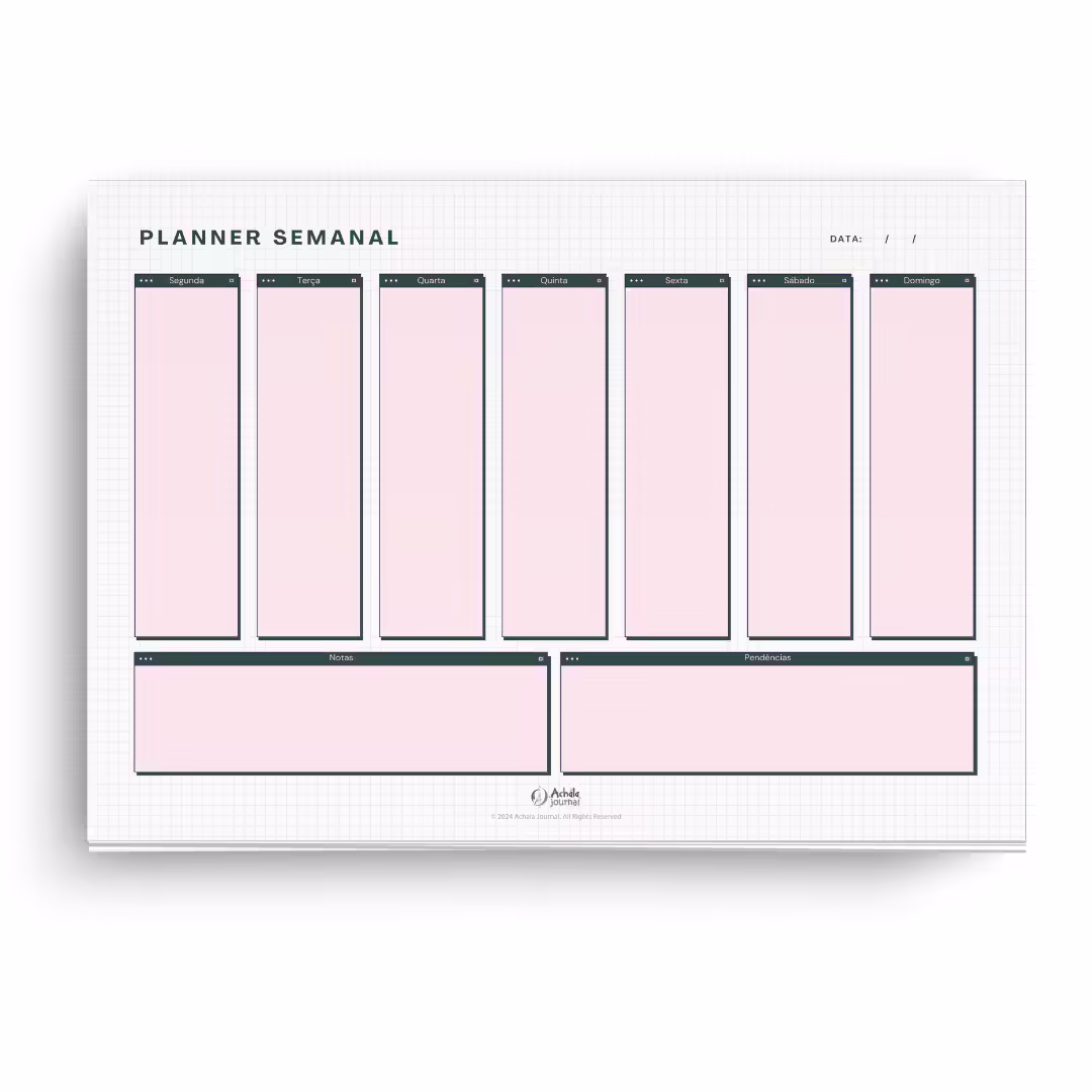 Planner Semanal de Mesa Pixel Achala Permanente