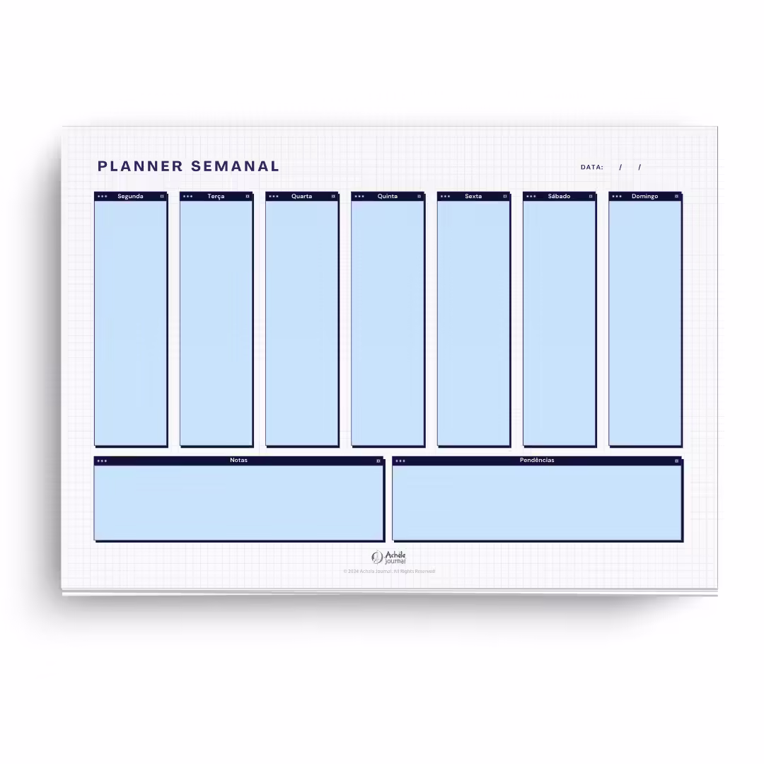 Planner Semanal de Mesa Pixel Achala Permanente