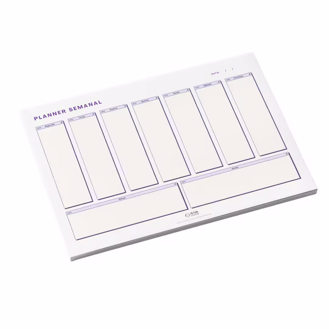 Planner Semanal de Mesa Pixel Achala Permanente
