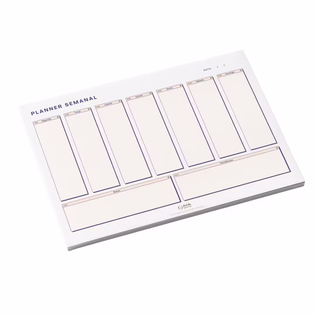 Planner Semanal de Mesa Pixel Achala Permanente