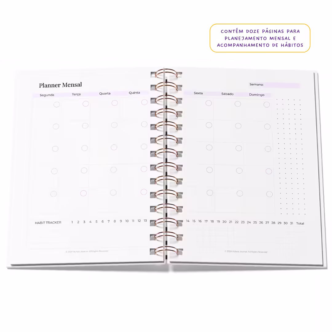 Planner Fitness MandalaFit Semestral - Intuitivo e Prático