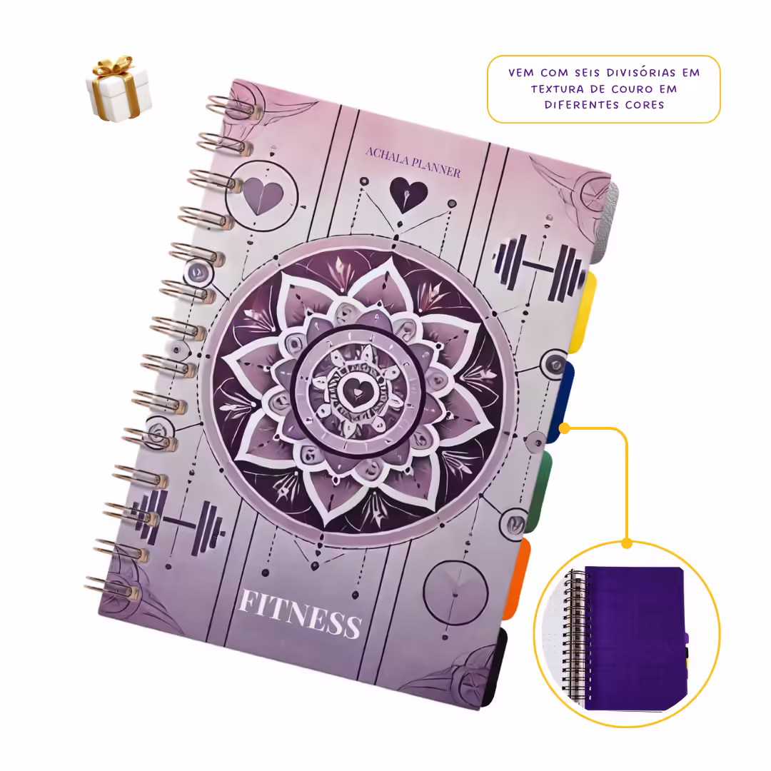 Planner Fitness MandalaFit Semestral - Intuitivo e Prático