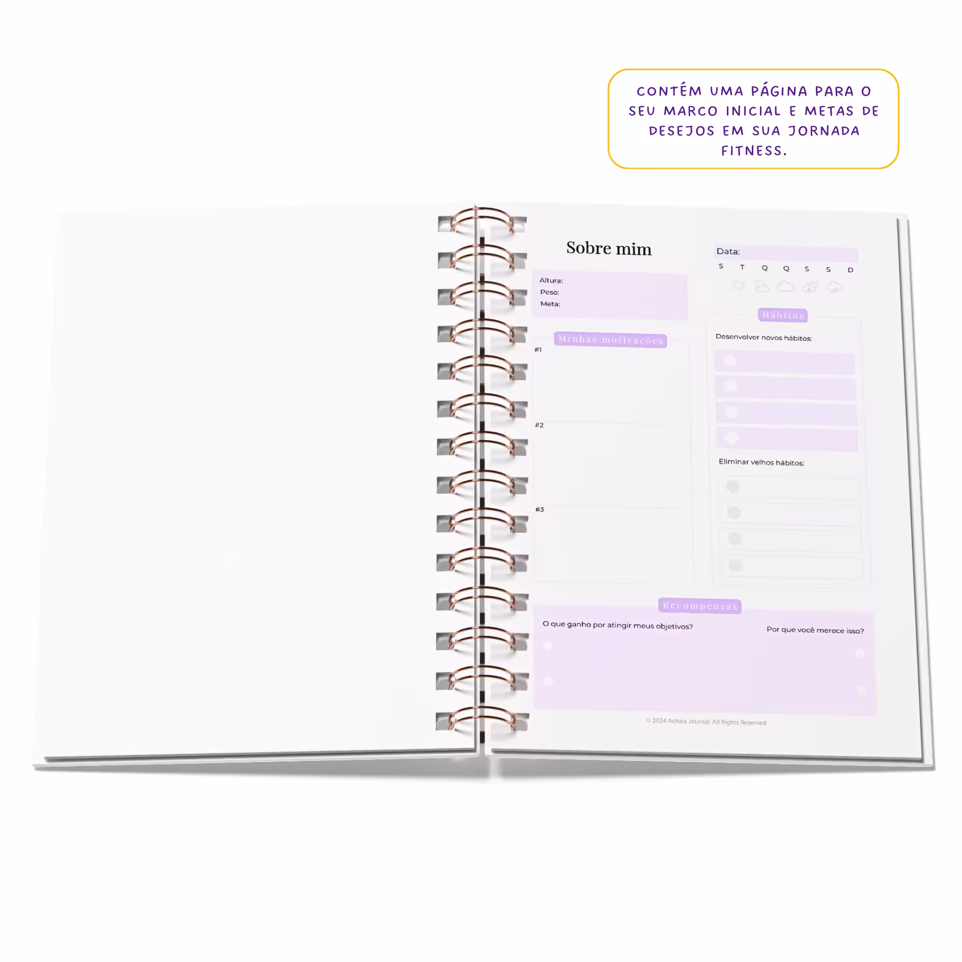 Planner Fitness MandalaFit Semestral - Intuitivo e Prático