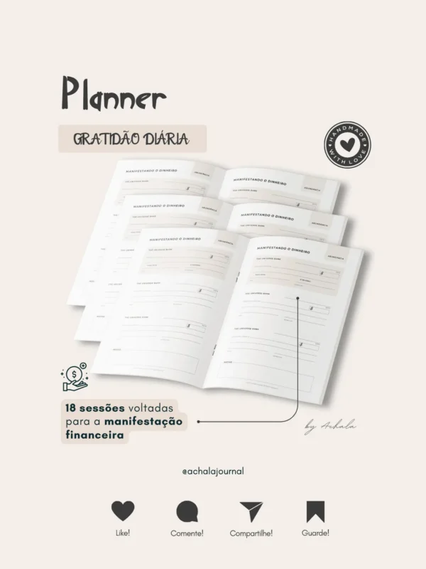 Achala Planner Gratidão Insert Diário