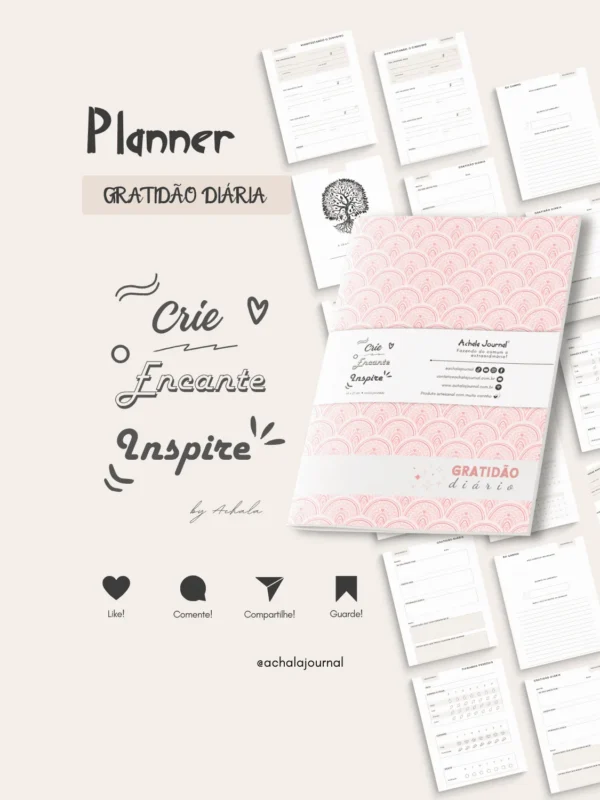 Achala Planner Gratidão Insert Diário