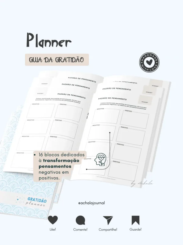 Achala Planner Guia da Gratidão - Insert Mensal