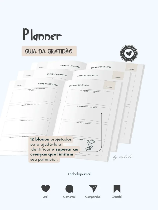 Achala Planner Guia da Gratidão - Insert Mensal