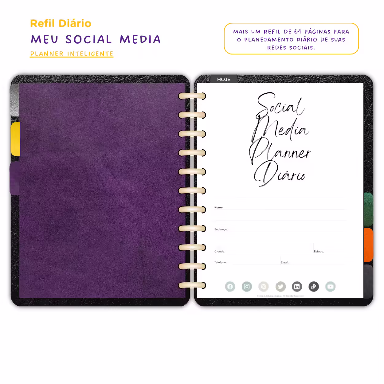 Planner Modular Meu Social Media Kit Diário: Produto para Personalizar sua Rotina de Conteúdo